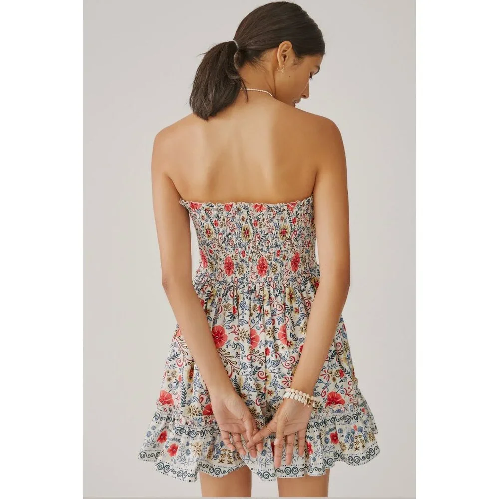 Anthropologie Forever That Girl Ruffle Tube Strapless Mini Dress - Picture 3 of 9